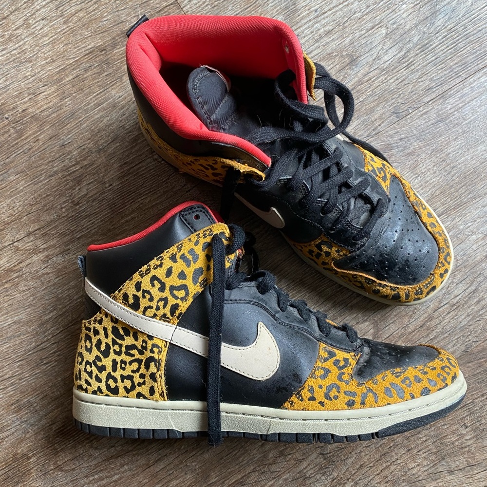 Leopard Nike High Top Dunks